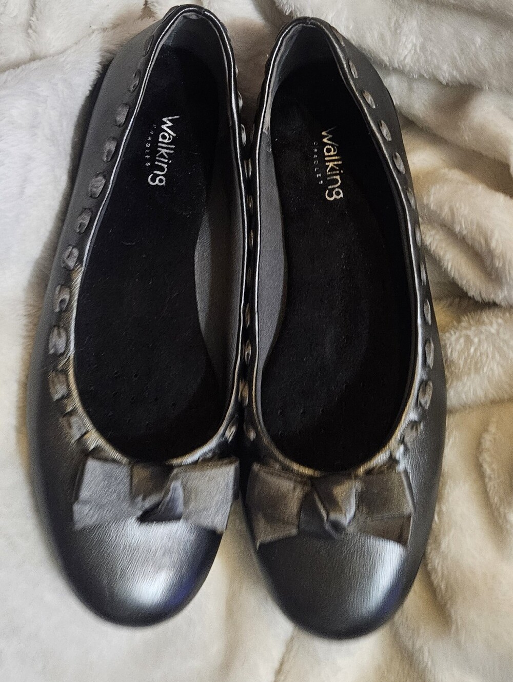 Walking Cradles Gun Metal Grey Ballet Flats Size 7